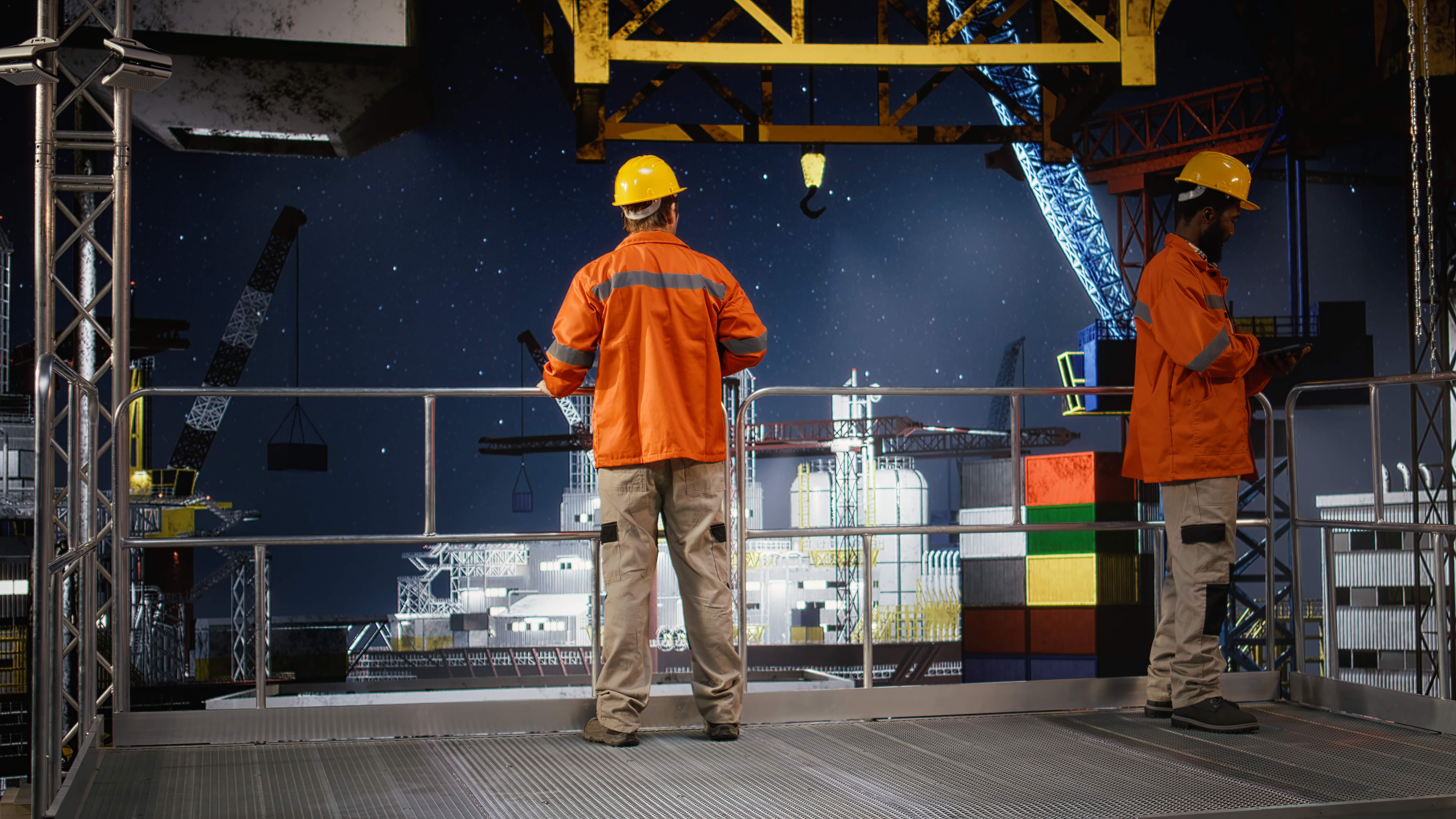 Industrial safety hazards and equipment damage visualization