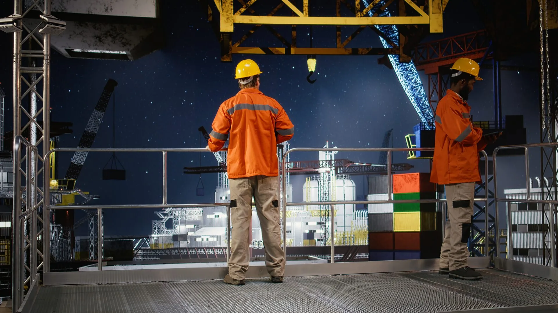 Industrial safety hazards and equipment damage visualization